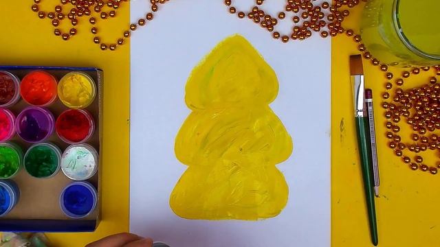 Как нарисовать Ёлку как Билайн рисуем красками на Новый год смотреть онлайн
