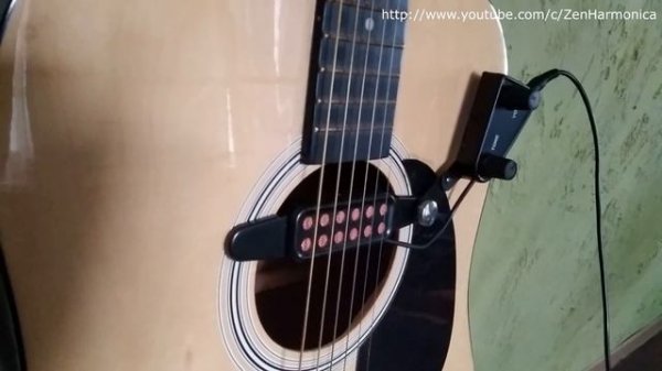 Звукосниматель для акустической гитары с Алиэкспресс + Гармоника + гитара. Интересно получается...