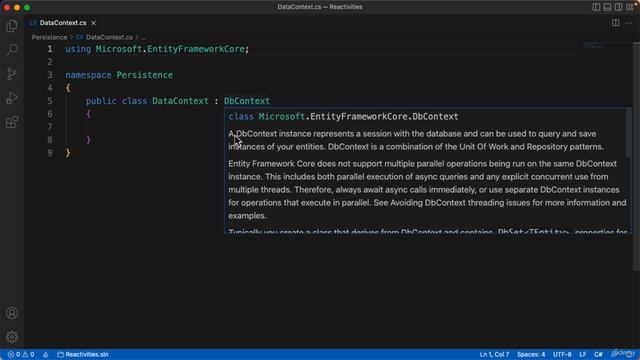 10 - Adding an Entity Framework Db Context смотреть онлайн