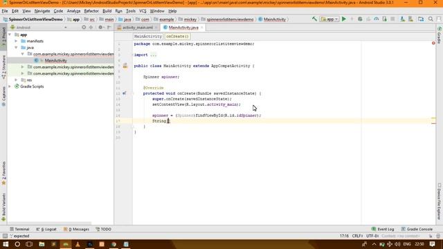 Create Spinner or Dropdown list view with multiple items смотреть онлайн