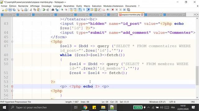 Création d'un Forum de discussion avec PHP смотреть онлайн