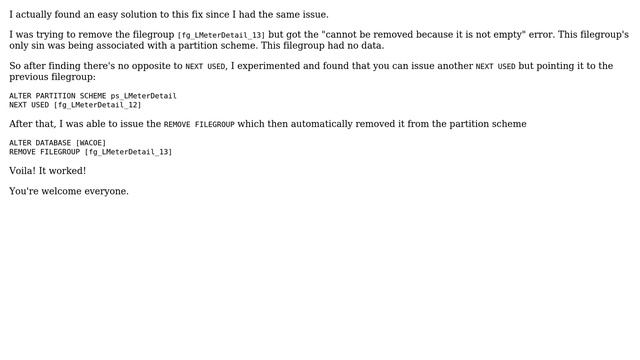 Databases: Cannot remove unused filegroups (7 Solutions!!) смотреть онлайн