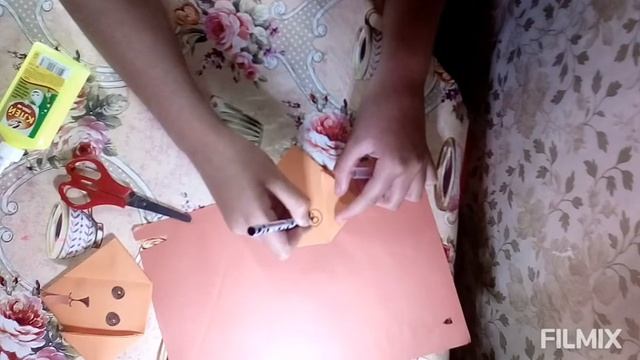 Бумажный Пёсик.Поделка Собака.