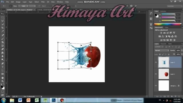 Splash effect red apple with photoshop смотреть онлайн