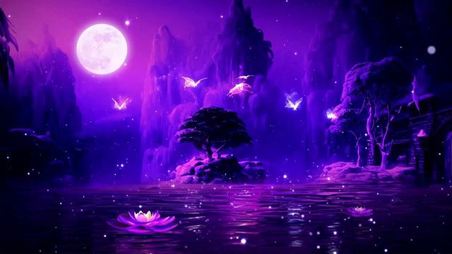 Lavender Dreams | Illuminating purple butterflies in moonlight смотреть онлайн