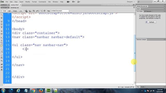 Bootstrap Navigation Bar Part 1 смотреть онлайн