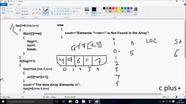 C++ Program To Delete An Element From An Array смотреть онлайн