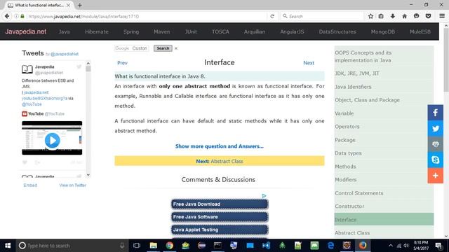 What is functional interface in Java 8.
| javapedia.net смотреть онлайн