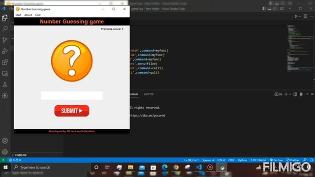 Number guessing game using python tkinter module #python #developer #project смотреть онлайн
