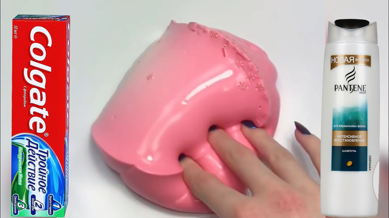 2 Лизуна без клея. Слайм из шампуня, геля. Как сделать слайм смотреть онлайн