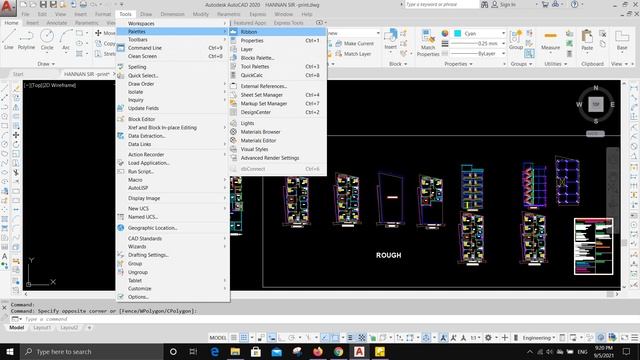 Set Auto cad tool bar and hide or unhide Ribbon Bar смотреть онлайн