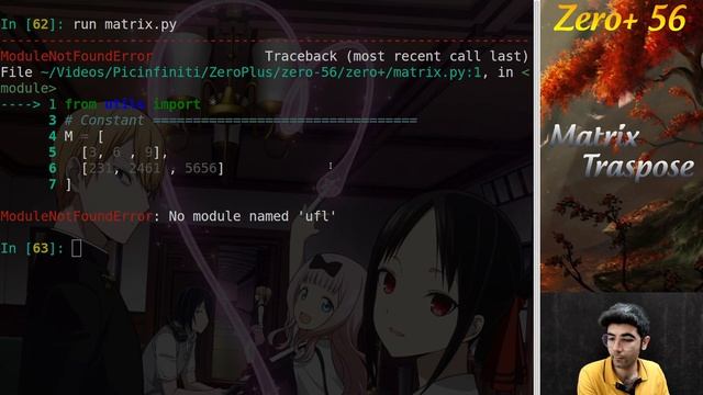 Python Matrix Transpose Z+56 || ترانهاده ماتریس смотреть онлайн