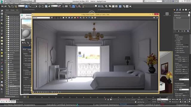 IBL (HDR) освещение интерьера днём или вечером / HDR interior lighting. смотреть онлайн