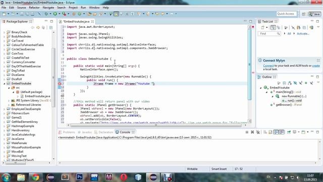JAVA How to embed Youtube video into JFrame смотреть онлайн