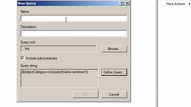 Windows Server 2008: Query (search) and save queries to active directory console смотреть онлайн