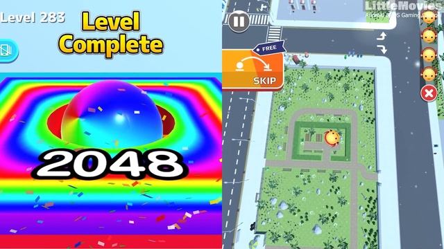 Ball Run 2048 | Sky Rolling Ball 3d - All Level Gameplay Android,iOS - NEW UPDATE Best Games смотреть онлайн