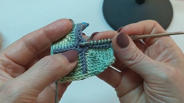 Вязаный крючком квадрат? узором "ромбы колор блок". Новинка для тунисского вязания крючком ? смотреть онлайн