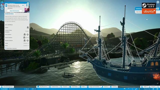 Proton 5.0-3 Steam Linux | Planet Coaster | GTX 1650 | Ubuntu 19.10 | Playable | 30 fps | gameplay смотреть онлайн