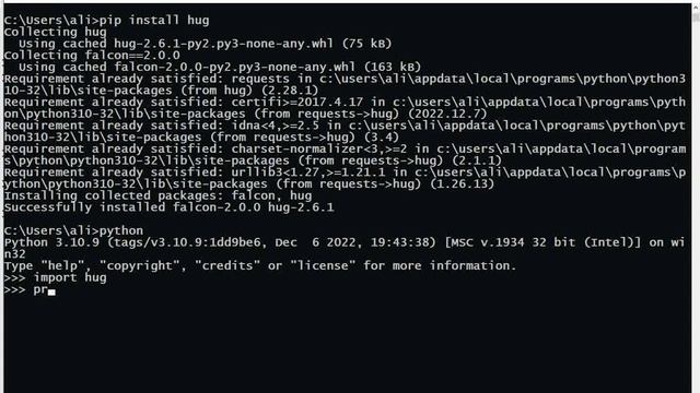hug install with pip in python смотреть онлайн