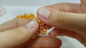 Жгут из бусин риса и бисера