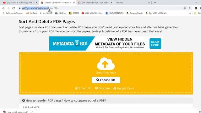Rearrange PDF Pages Online for Free | Sort and delete PDF pages | pdf file ko kaise edit karte hai смотреть онлайн