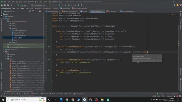 How to Fetch Firestore Data to Recyclerview in Android Studio using Kotlin смотреть онлайн