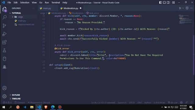 BAN AND KICK COMMAND DISCORD.PY | [#2] | AryanAzoz смотреть онлайн