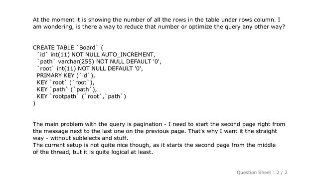 MySQL : Is it possible to make MySQL use an index for the ORDER by 1 DESC, 2 ASC? смотреть онлайн