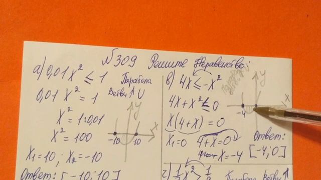 309 Алгебра 9 класс. Решите Неравенство. Тема Неравенства с одной переменной смотреть онлайн