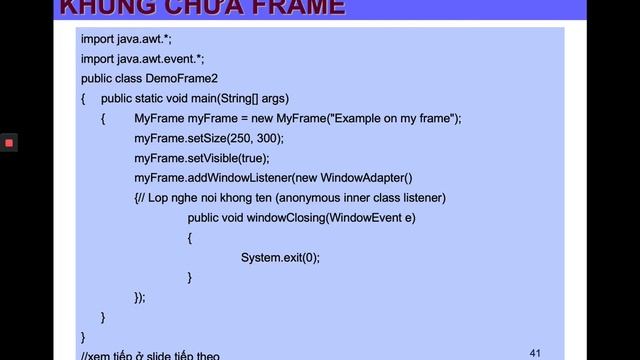 Container trong Java Form смотреть онлайн