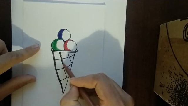 РОЖОК МОРОЖЕНОГО, НУ ОЧЕНЬ ПРОСТО НАРИСОВАТЬ. Рисунки карандашом