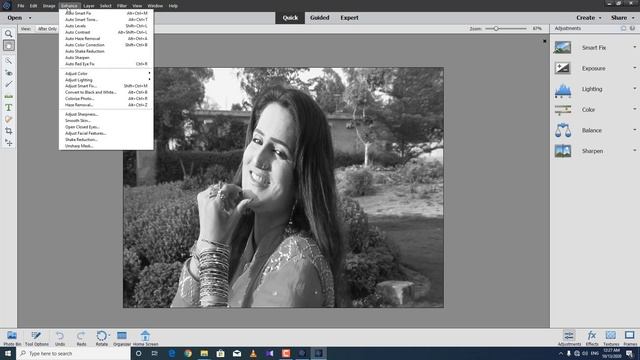 Automatically Colorize black & white photo in Adobe Photoshop Elements 2020 Urdu Hindi (Youtube) смотреть онлайн
