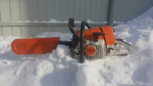 Холодный запуск бензопилы Stihl MS-361 после длительного простоя