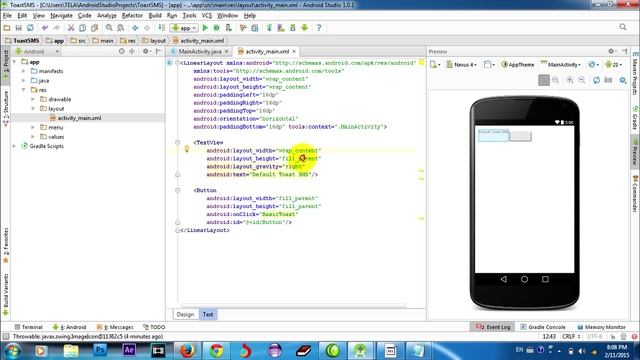 Android Studio | Create Toast Message смотреть онлайн