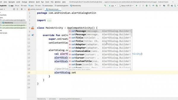 Alert Dialog in Android using Kotlin