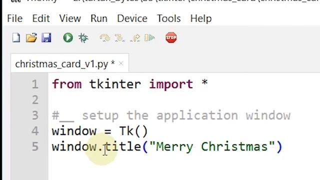 Program a Python Tkinter Christmas Card Application: Step1 смотреть онлайн