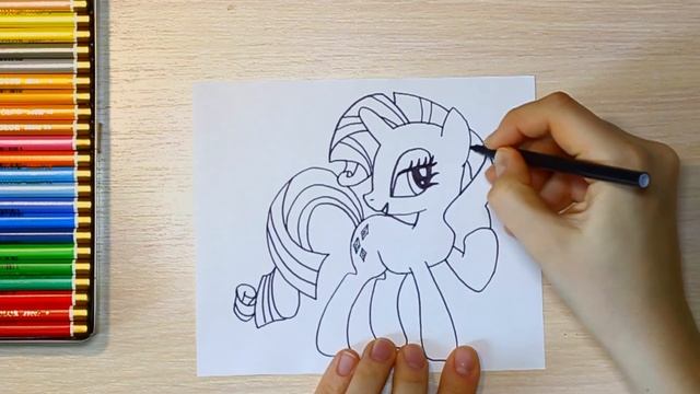 Как нарисовать Пони! Рарити! Единорог | How to Draw My Little Pony | unicorn | Rarity смотреть онлайн