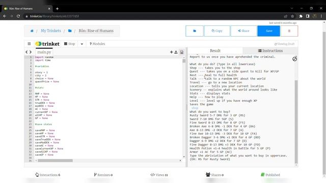 Explaining my first text based game смотреть онлайн