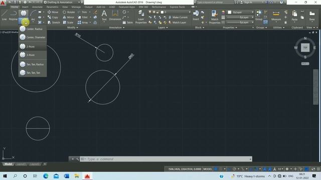 #4 | CIRCLE | Radius, Diameter, 2p, 3p, TTR, TTT | AutoCAD Full Tutorial смотреть онлайн