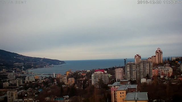 Онлайн Камера - Ялта, Крым. День 2016-12-29 за 7 минут