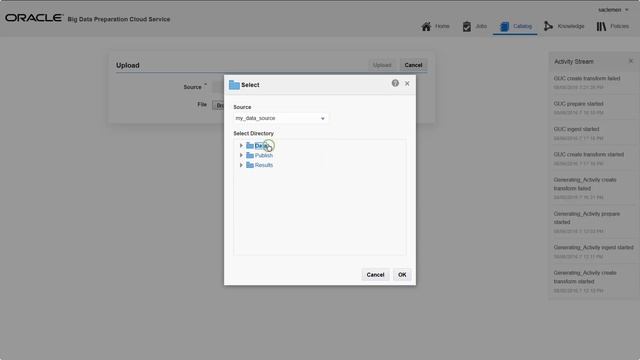 Oracle Big Data Preparation Cloud Service: Uploading Data смотреть онлайн