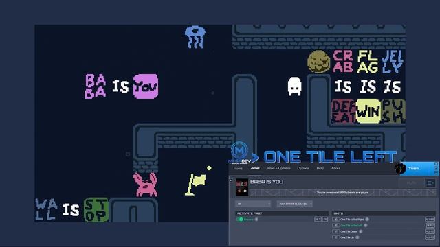 BABA IS YOU Cheats: One Tile Left, Right, Up, Down, ... | Trainer by MegaDev смотреть онлайн