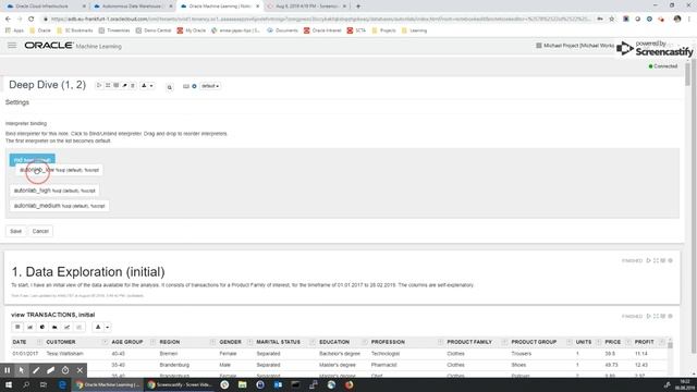 Oracle Machine Learning change interpreter binding смотреть онлайн