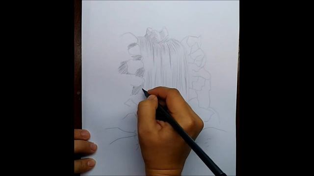 Как нарисовать водопад простым карандашом 31 Рисунки карандашом смотреть онлайн