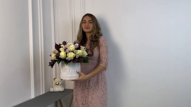 Купить букет в шляпной коробке #11 на FlowBeri Ru