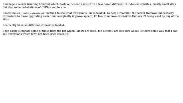 DevOps & SysAdmins: How can I figure out which PHP extensions aren't being used? смотреть онлайн