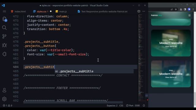 Responsive Personal Portfolio Website Using HTML CSS & JavaScript смотреть онлайн