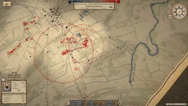 Grand Tactician: The Civil War // CSA // Gettysburg, July 1 смотреть онлайн