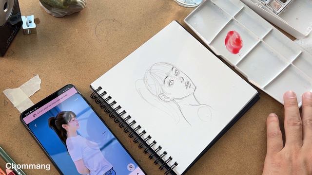 How to paint the face with watercolor / Step by Step / For beginners смотреть онлайн