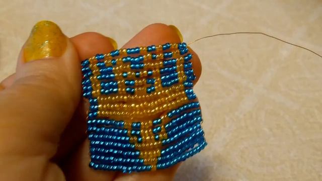 Герб України з бісеру, Тризуб з бісеру МК Coat of arms of Ukraine from beads, Trident from MK bead смотреть онлайн